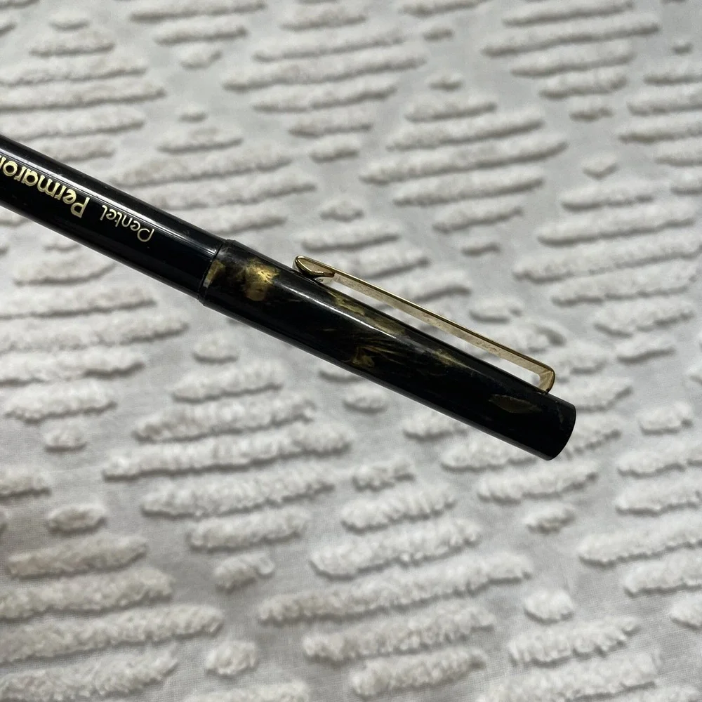 PENTEL, MICRO Fine PERMAROLLER, WATERPROOF ON PAPER Black INK MR205A Metal‎ Tip